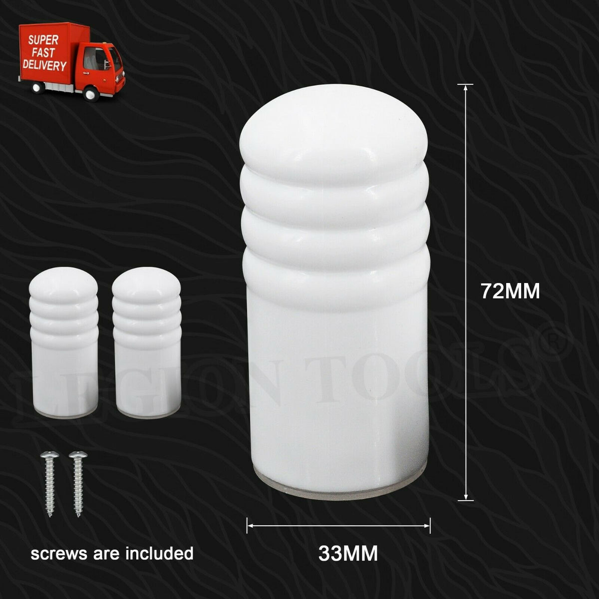 PVC White Door Stop 33×72mm Legion Warehouse