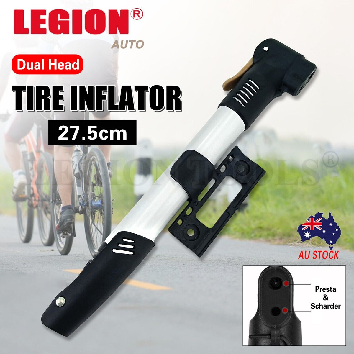 Bike Tyre Inflator 27.5cm Legion Warehouse