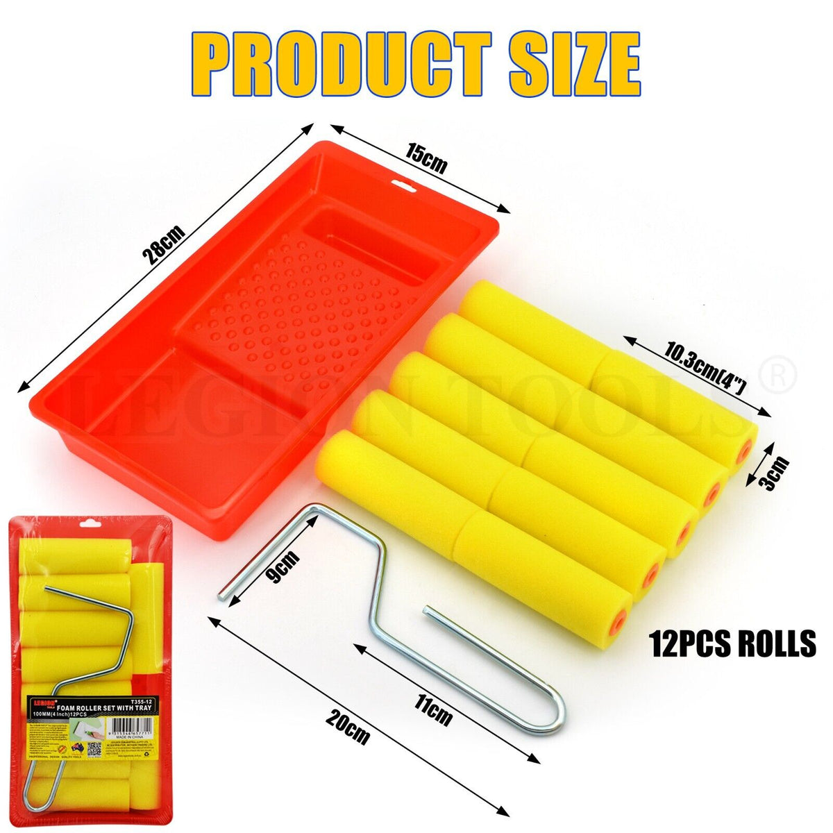 Foam Roller Set 4" 12PCS Legion Warehouse