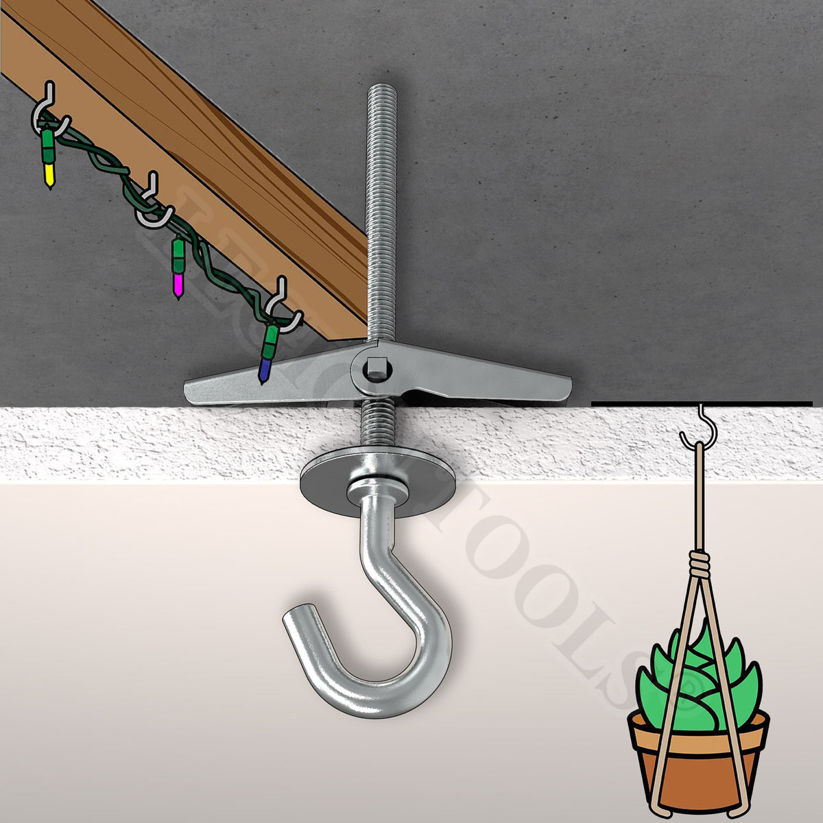 Ceiling Hook Springs Toggle Cup Hook M5 90mm – Legion Warehouse