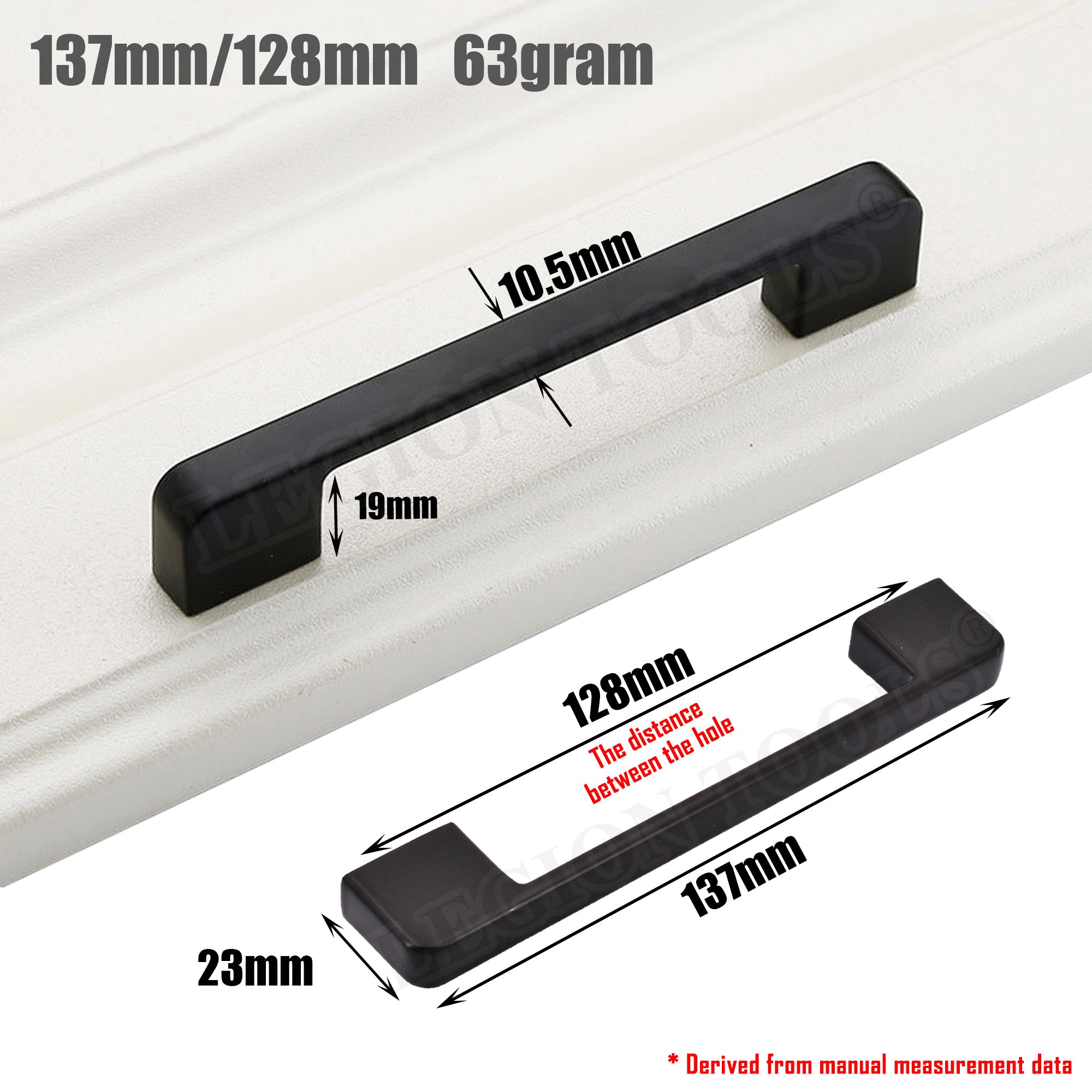 Solid Zinc Alloy Flat Rectangle Handles Matte Black – Legion Warehouse