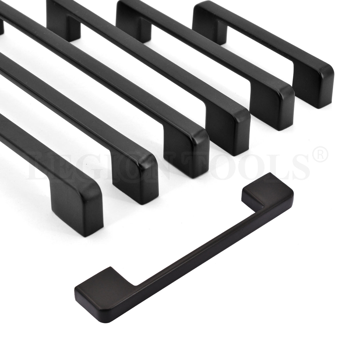 Solid Zinc Alloy Flat Rectangle Handles Matte Black – Legion Warehouse