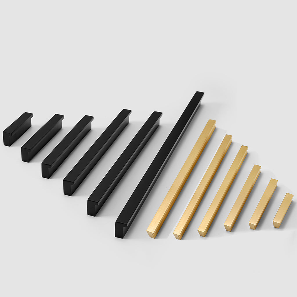 Kitchen Cabinet Door Handles Black/Gold 10 Sizes