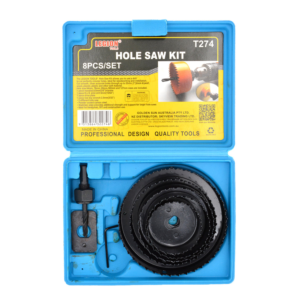 8PCS Hole Saw Drill Bit Kit