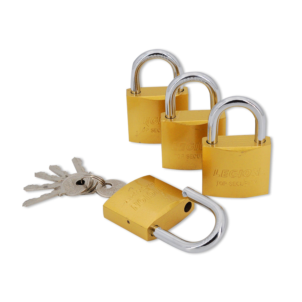 Brass Plated Padlock 38mm 4PCS/PK