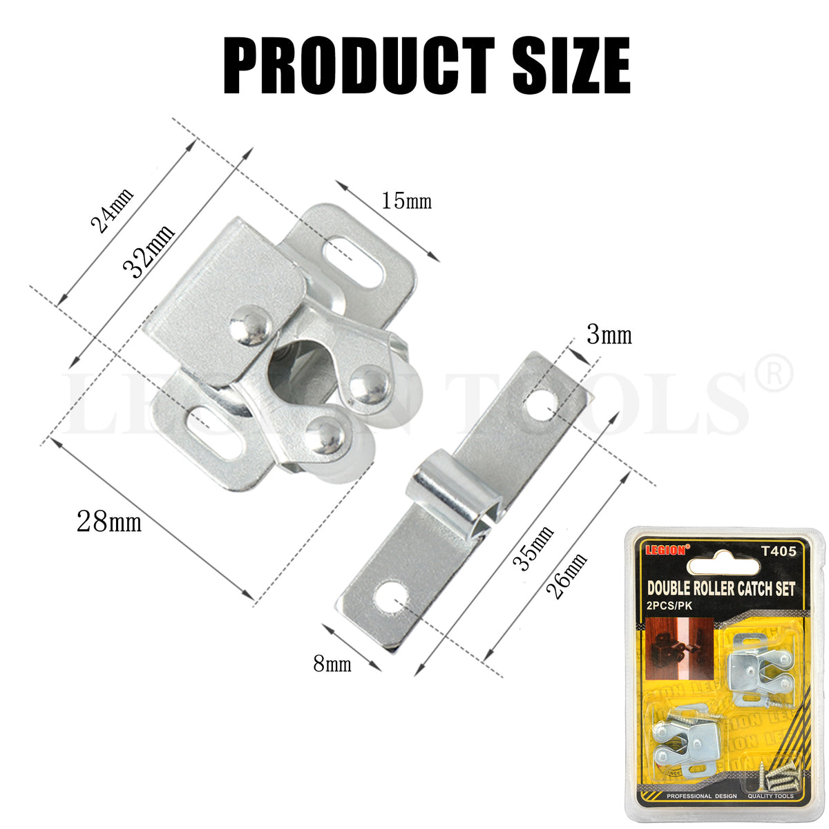 Double roller catch set legion warehouse