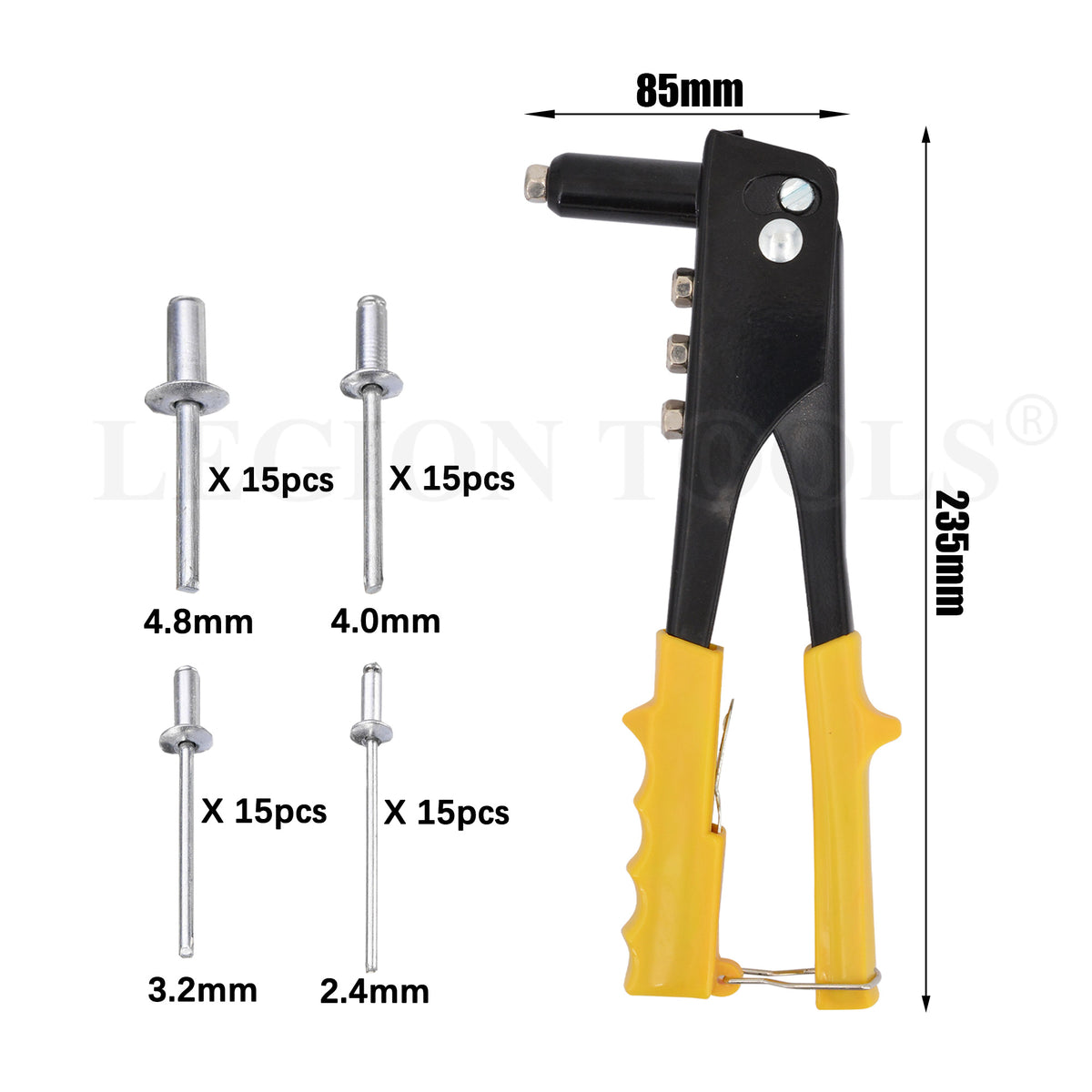 Hand Rivet Gun with 60 Rivets – Legion Warehouse
