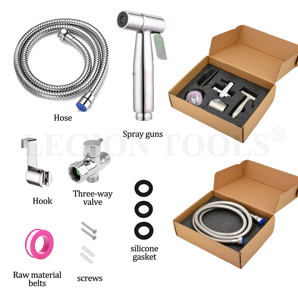 Douche Toilet Bidet Spray Wash Bracket Kit Silver