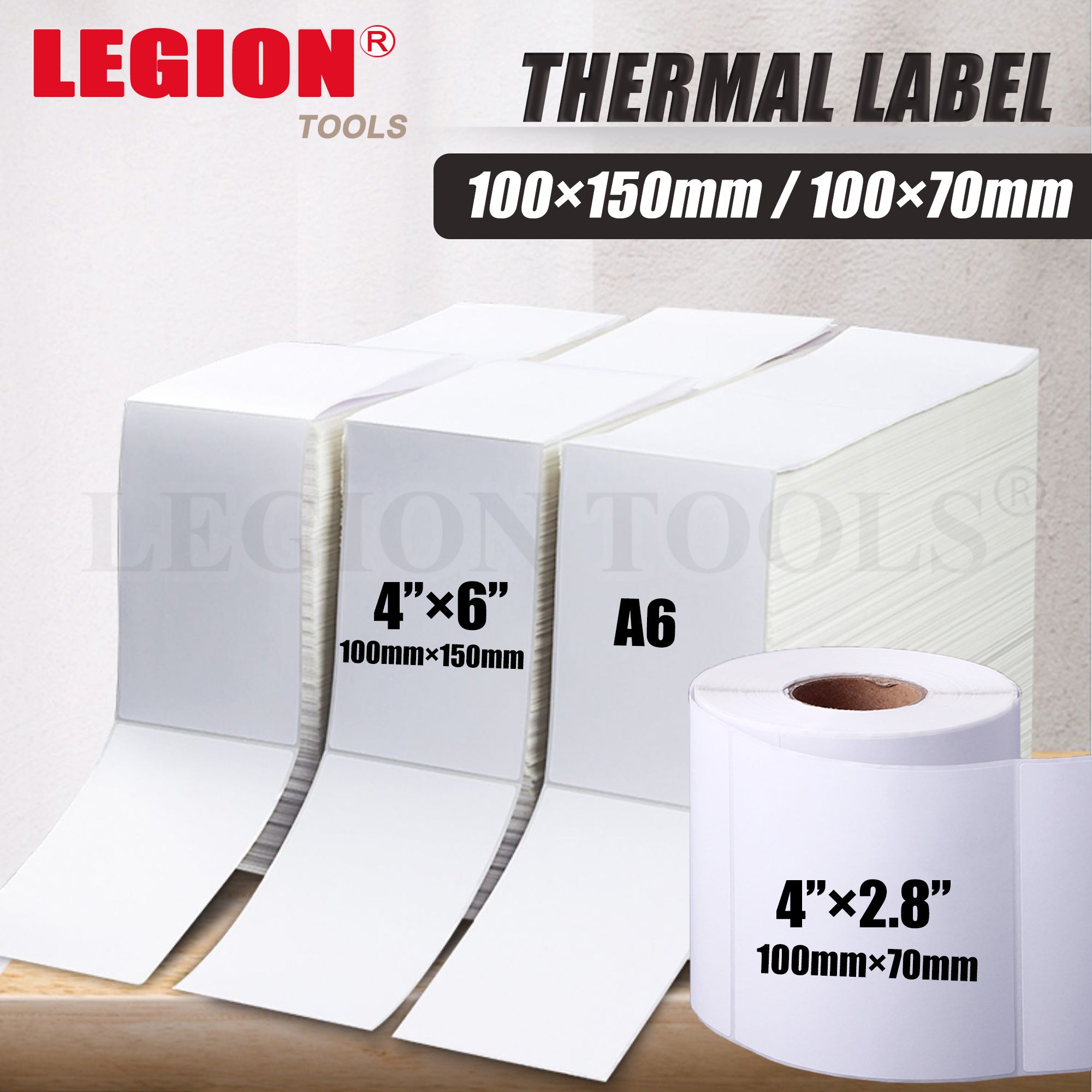 Direct Thermal Shipping Label Sticker Fan-Fold 100×150mm 100×70mm ...