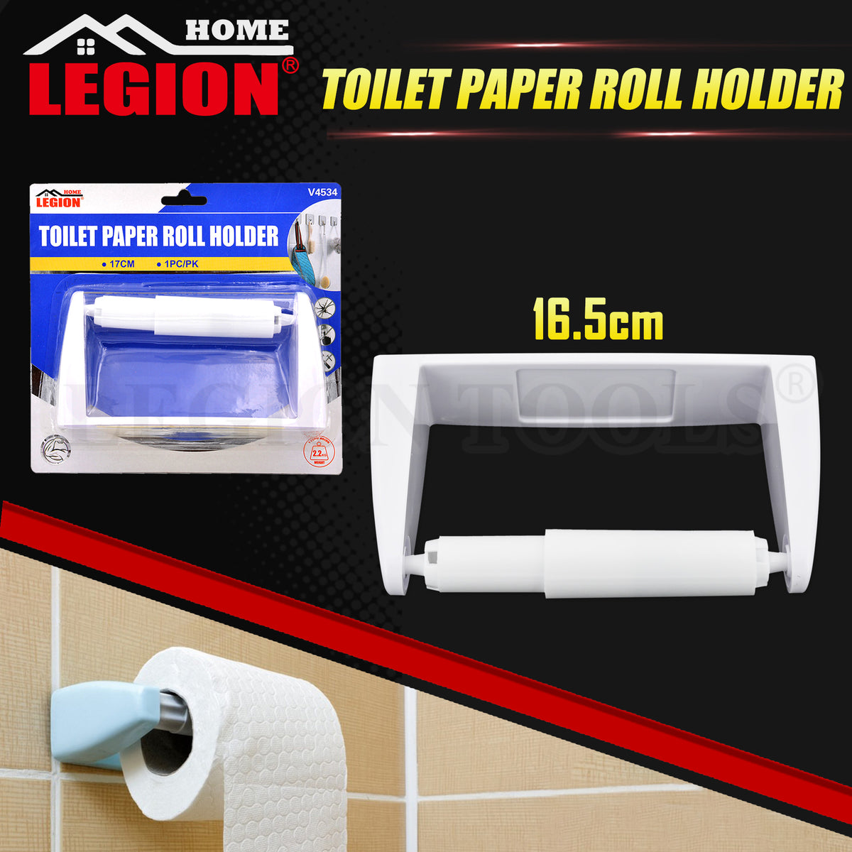 Toilet Paper Roll Holder Rack Rail Tissue Storage Paper Towel Rail Wall ...