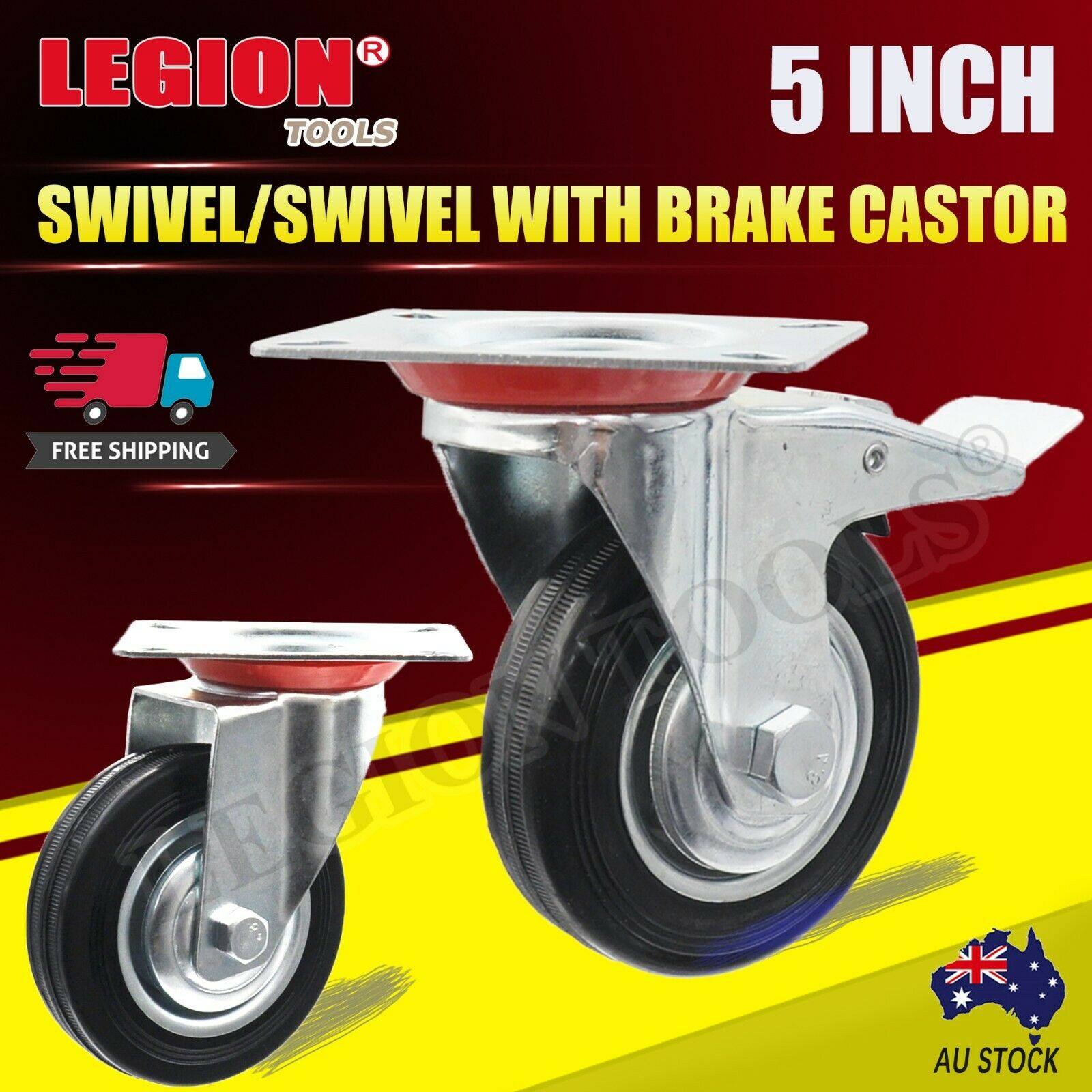 Castor Wheels 5" 125mm Legion Warehouse