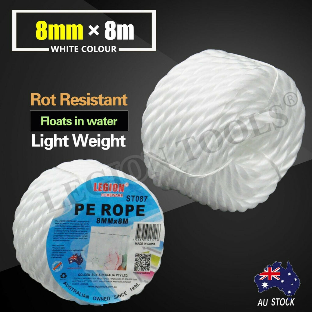 White Poly Rope 4 Sizes – Legion Warehouse