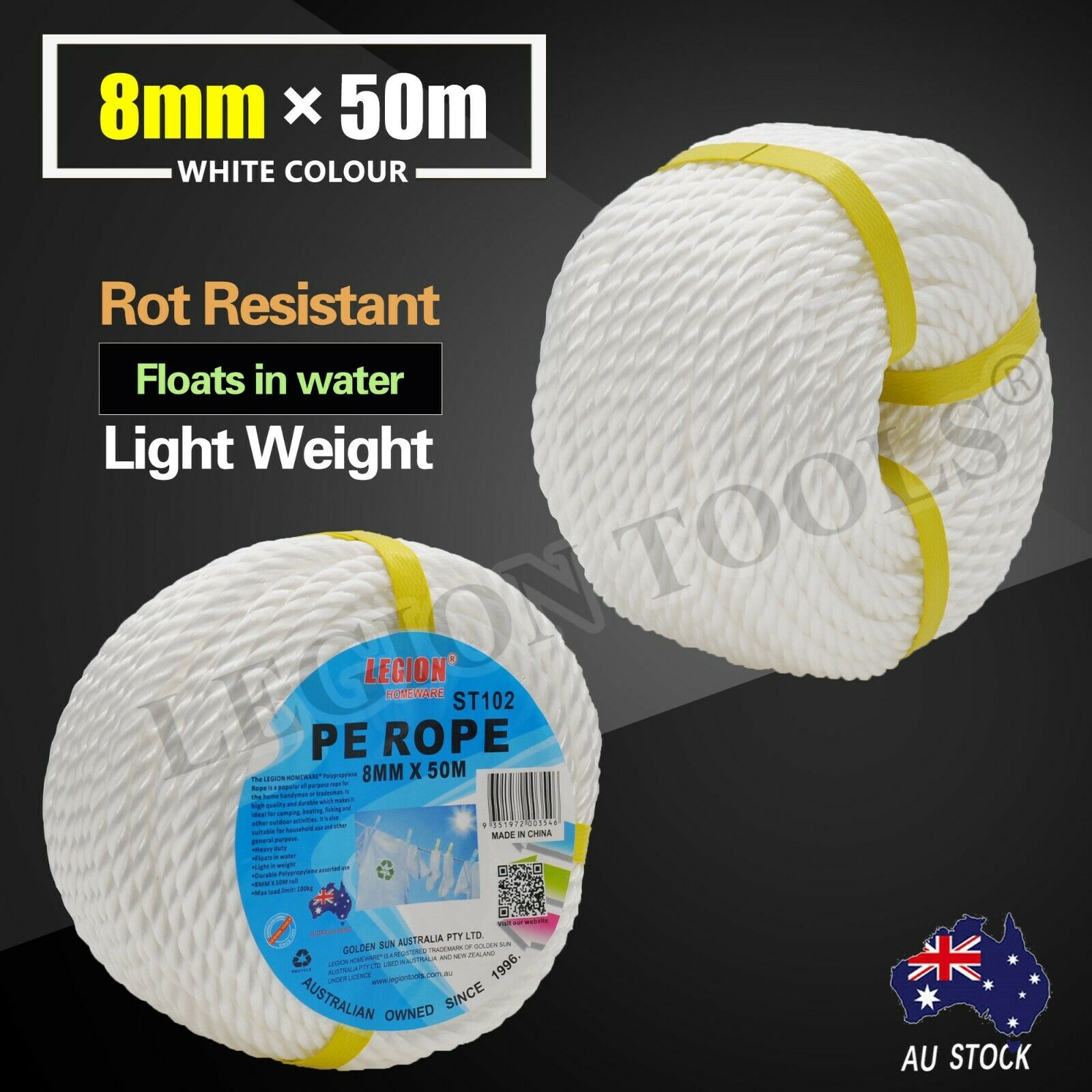White Poly Rope White Poly Rope 4 Sizes – Legion Warehouse
