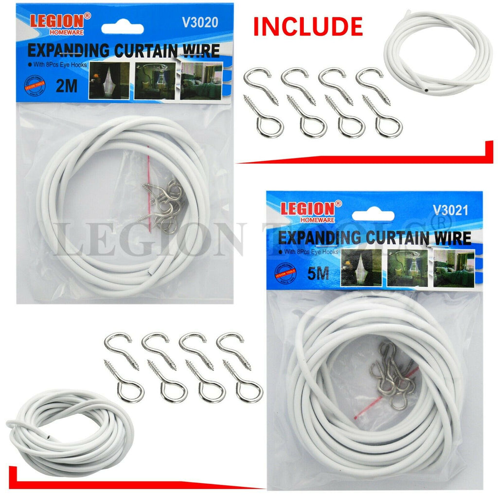 Expanding Curtain Wire 2m & 5m – Legion Warehouse
