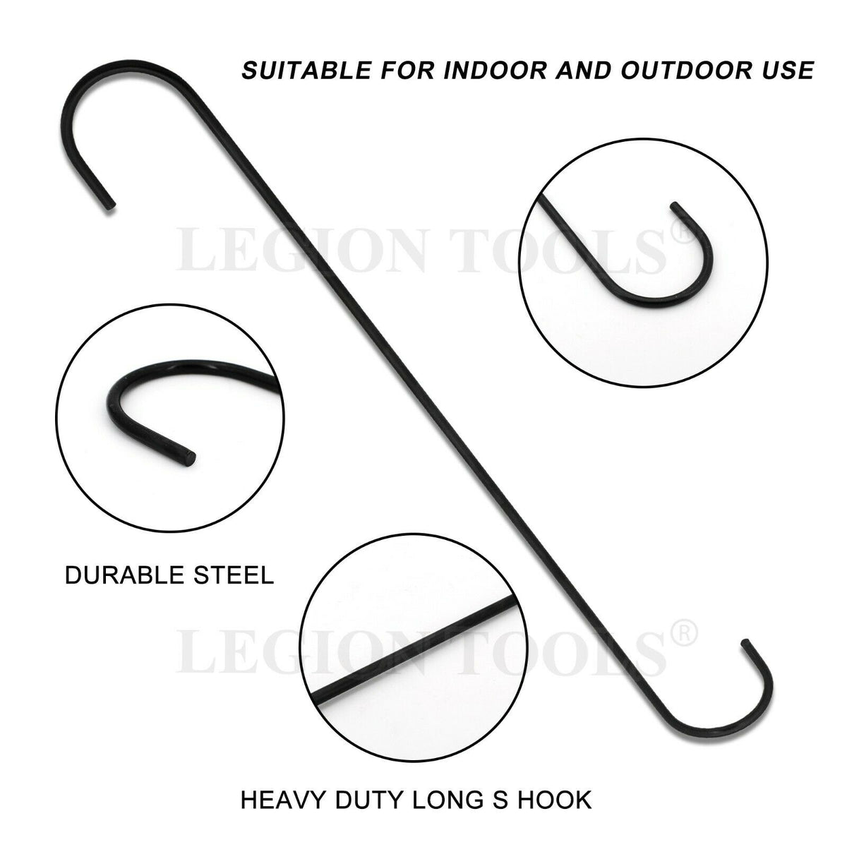 Steel S Shape Hook 440MM – Legion Warehouse