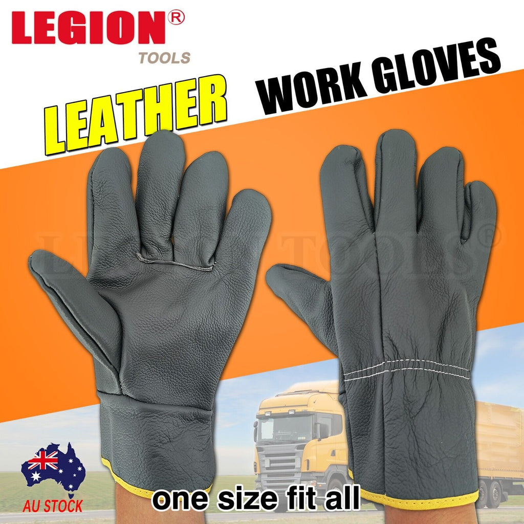 Premium Leather Safety Work Gloves